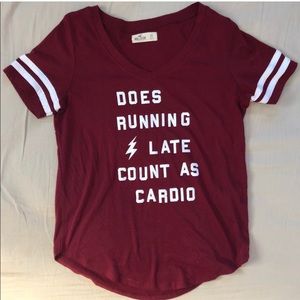 Hollister xs red shirt